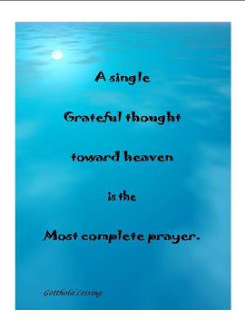 A single grateful thought